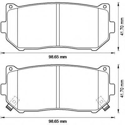 BENDIX 572556B Комплект тормозных колодок, дисковый тормоз