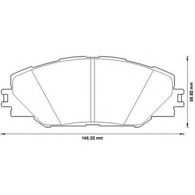 BENDIX 572569B Комплект тормозных колодок, дисковый тормоз