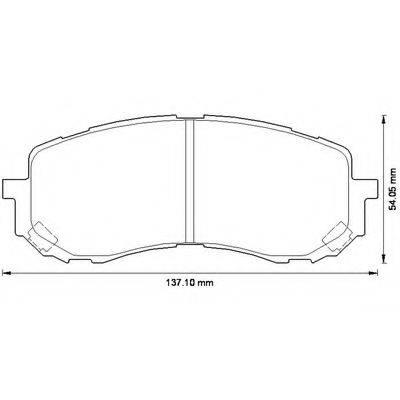 BENDIX 572571B Комплект тормозных колодок, дисковый тормоз