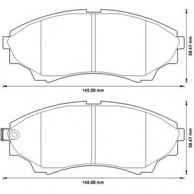 BENDIX 572572B Комплект тормозных колодок, дисковый тормоз