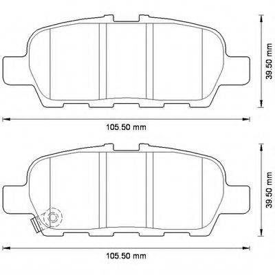 BENDIX 572573B Комплект тормозных колодок, дисковый тормоз