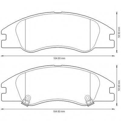 BENDIX 572585B Комплект тормозных колодок, дисковый тормоз