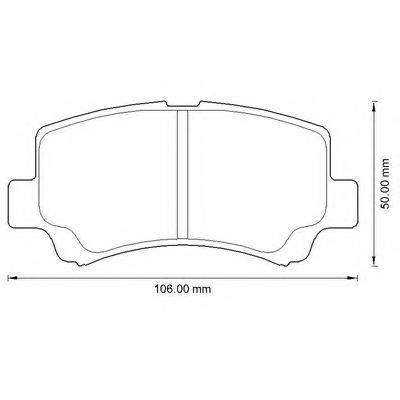 BENDIX 572589B Комплект тормозных колодок, дисковый тормоз