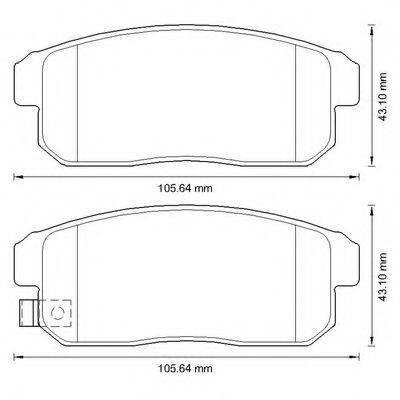 BENDIX 572592B Комплект тормозных колодок, дисковый тормоз