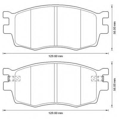 BENDIX 572593B Комплект тормозных колодок, дисковый тормоз