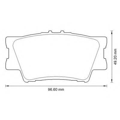 BENDIX 572595B Комплект тормозных колодок, дисковый тормоз