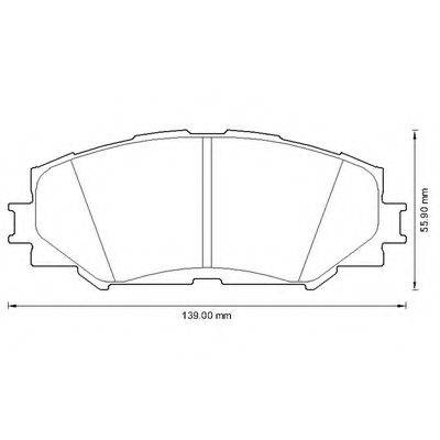 BENDIX 572598B Комплект тормозных колодок, дисковый тормоз