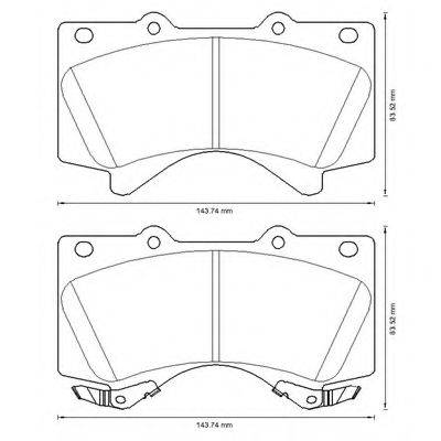 BENDIX 572599B Комплект тормозных колодок, дисковый тормоз