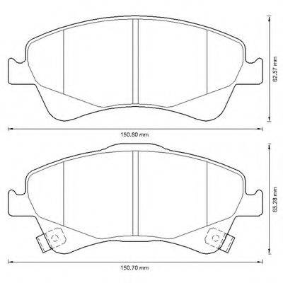 BENDIX 572600B Комплект тормозных колодок, дисковый тормоз