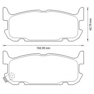 BENDIX 572603B Комплект тормозных колодок, дисковый тормоз