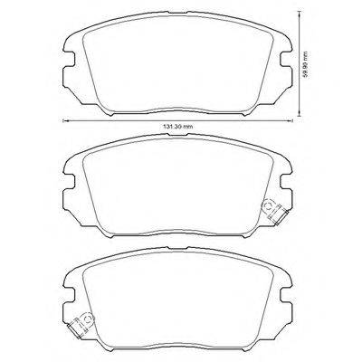 BENDIX 572616B Комплект тормозных колодок, дисковый тормоз