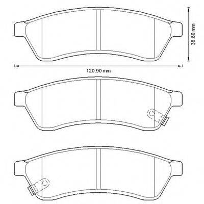 BENDIX 572633B Комплект тормозных колодок, дисковый тормоз