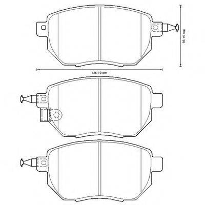 BENDIX 572649B Комплект тормозных колодок, дисковый тормоз