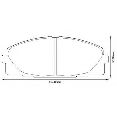 BENDIX 572650B Комплект тормозных колодок, дисковый тормоз