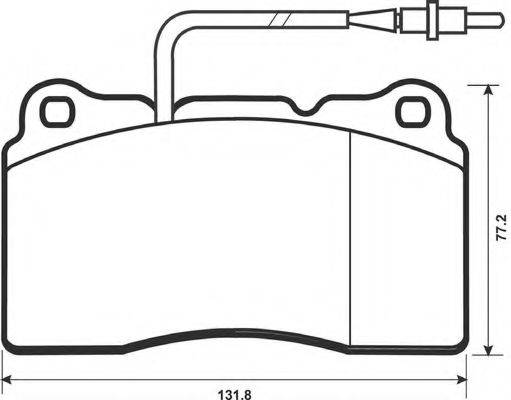 BENDIX 573001B Комплект тормозных колодок, дисковый тормоз