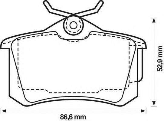 BENDIX 573005B Комплект тормозных колодок, дисковый тормоз