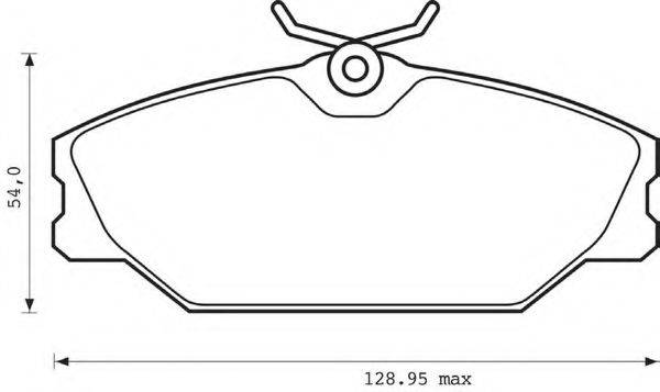 BENDIX 573008B Комплект тормозных колодок, дисковый тормоз