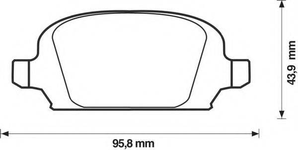 BENDIX 573009B Комплект тормозных колодок, дисковый тормоз