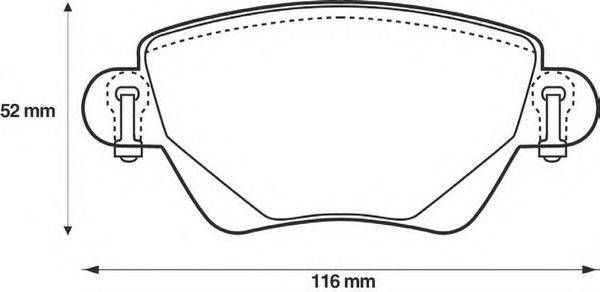 BENDIX 573012B Комплект тормозных колодок, дисковый тормоз