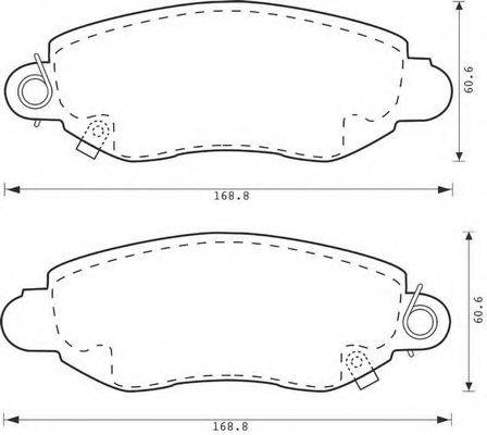 BENDIX 573015B Комплект тормозных колодок, дисковый тормоз