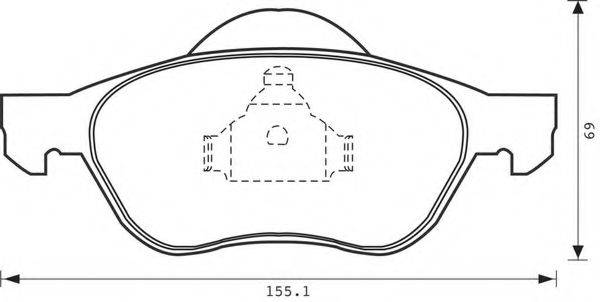 BENDIX 573017B Комплект тормозных колодок, дисковый тормоз