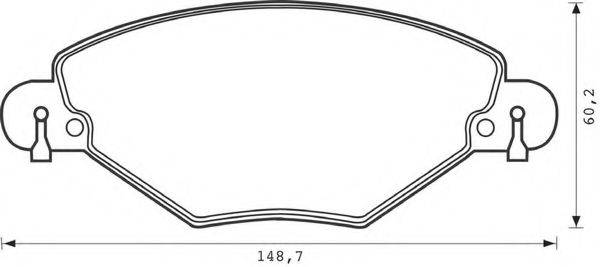 BENDIX 573027B Комплект тормозных колодок, дисковый тормоз