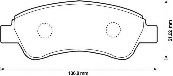 BENDIX 573030B Комплект тормозных колодок, дисковый тормоз