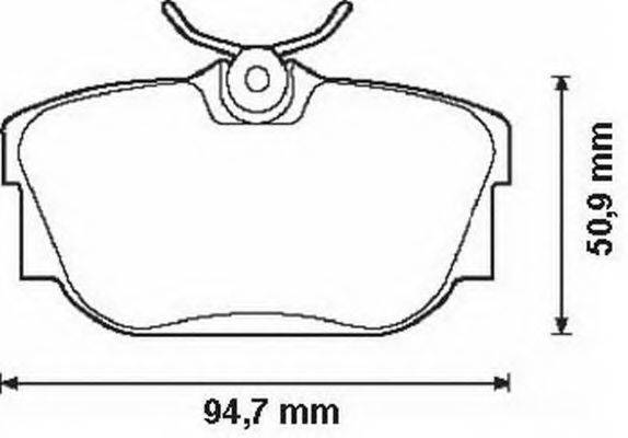 BENDIX 573038B Комплект тормозных колодок, дисковый тормоз