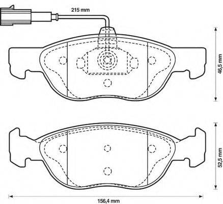 BENDIX 573042B Комплект тормозных колодок, дисковый тормоз