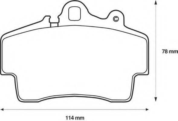 BENDIX 573043B Комплект тормозных колодок, дисковый тормоз