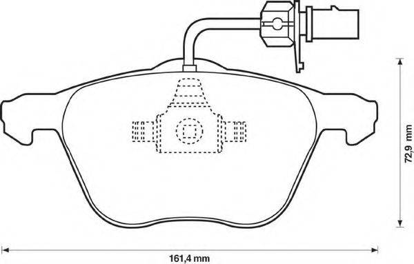 BENDIX 573047B Комплект тормозных колодок, дисковый тормоз