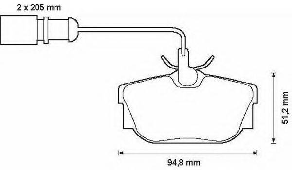 BENDIX 573049B Комплект тормозных колодок, дисковый тормоз