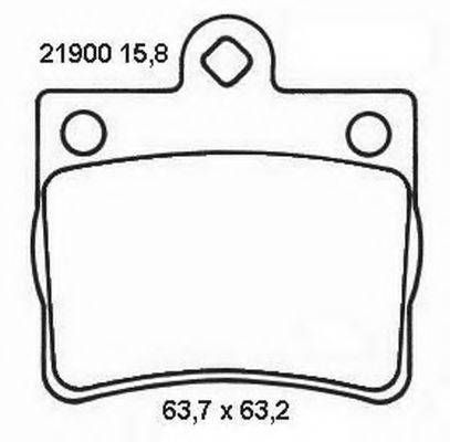 BENDIX 573053B Комплект тормозных колодок, дисковый тормоз