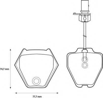 BENDIX 573064B Комплект тормозных колодок, дисковый тормоз