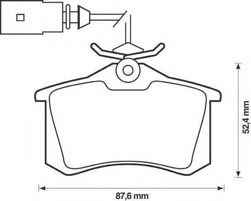 BENDIX 573065B Комплект тормозных колодок, дисковый тормоз