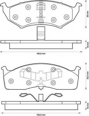 BENDIX 573071B Комплект тормозных колодок, дисковый тормоз