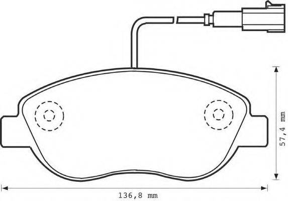 BENDIX 573075B Комплект тормозных колодок, дисковый тормоз