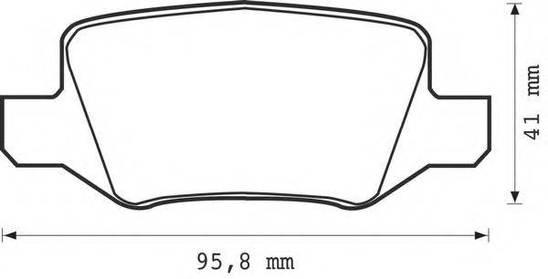 BENDIX 573082B Комплект тормозных колодок, дисковый тормоз