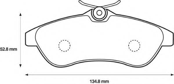 BENDIX 573084B Комплект тормозных колодок, дисковый тормоз