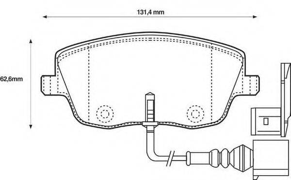 BENDIX 573101B Комплект тормозных колодок, дисковый тормоз