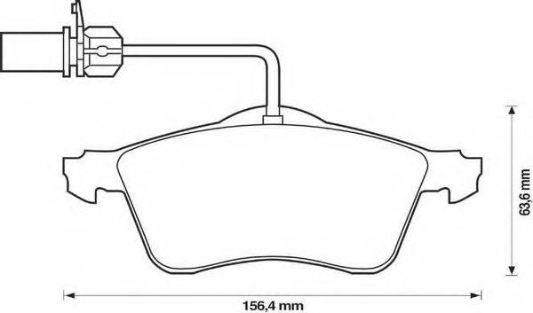 BENDIX 573106B Комплект тормозных колодок, дисковый тормоз