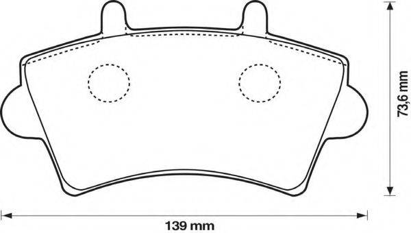 BENDIX 573107B Комплект тормозных колодок, дисковый тормоз