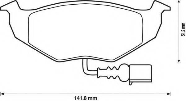 BENDIX 573111B Комплект тормозных колодок, дисковый тормоз