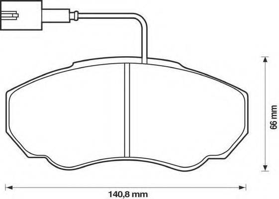 BENDIX 573113B Комплект тормозных колодок, дисковый тормоз