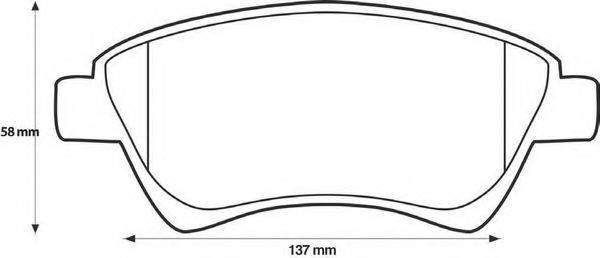 BENDIX 573124B Комплект тормозных колодок, дисковый тормоз