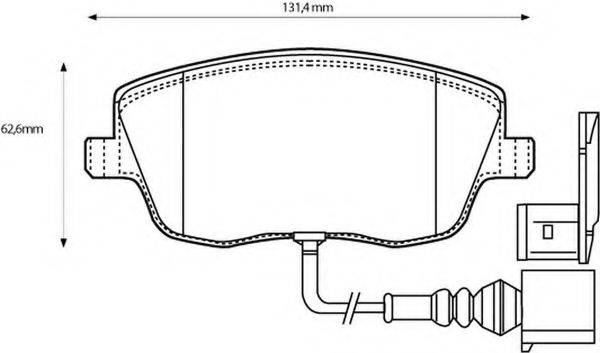 BENDIX 573127B Комплект тормозных колодок, дисковый тормоз