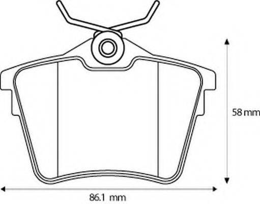 BENDIX 573133B Комплект тормозных колодок, дисковый тормоз