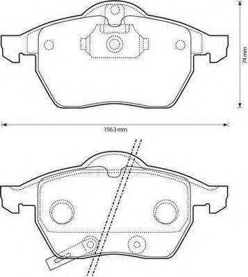 BENDIX 573146B Комплект тормозных колодок, дисковый тормоз