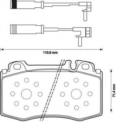 BENDIX 573152B Комплект тормозных колодок, дисковый тормоз