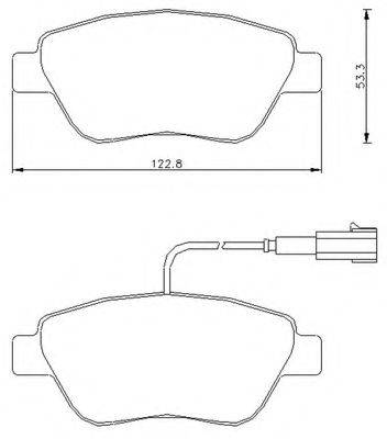 BENDIX 573164B Комплект тормозных колодок, дисковый тормоз